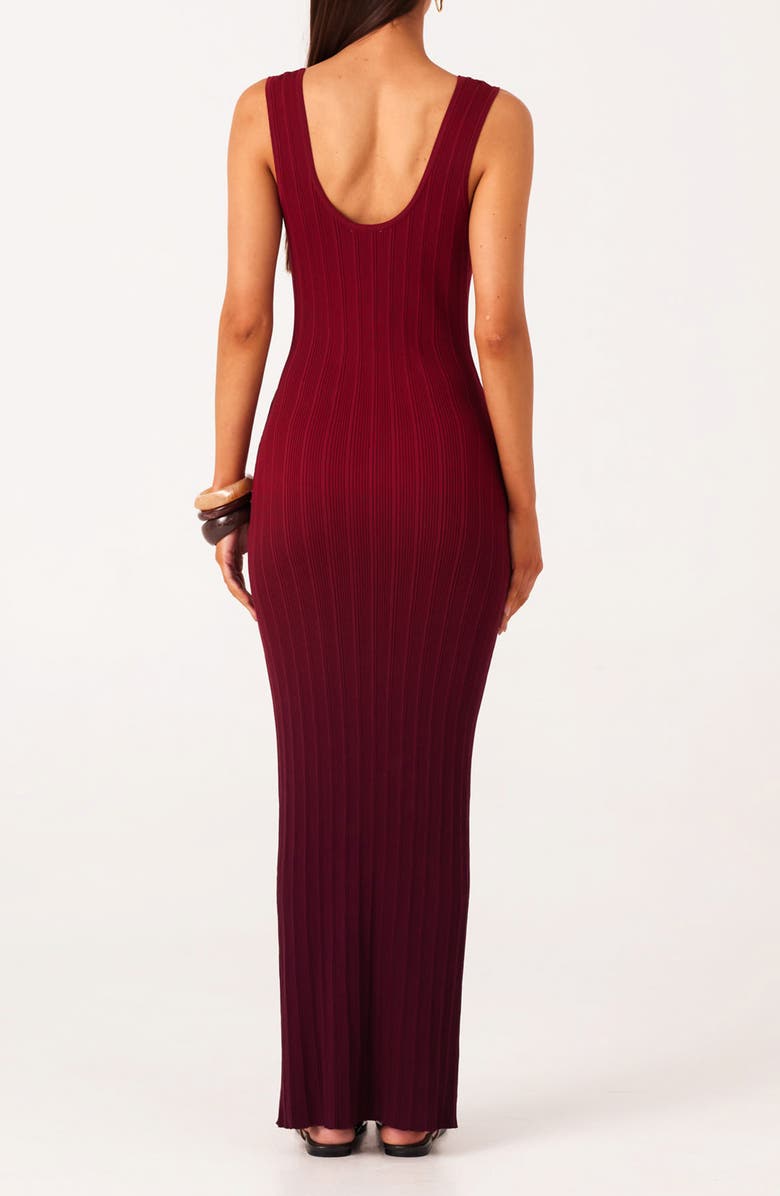 SNDYS Odessa Ombré Variegated Rib Cody-Con Maxi Dress, Alternate, color, Plum Ombre