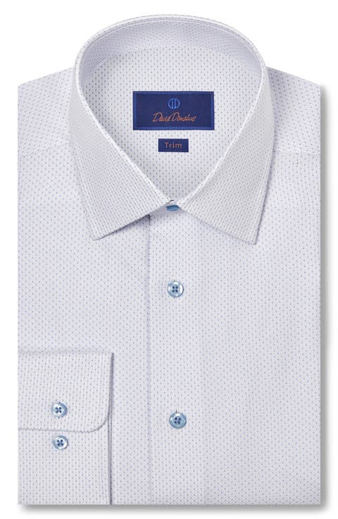 Trim Fit Dobby Dot Dress Shirt