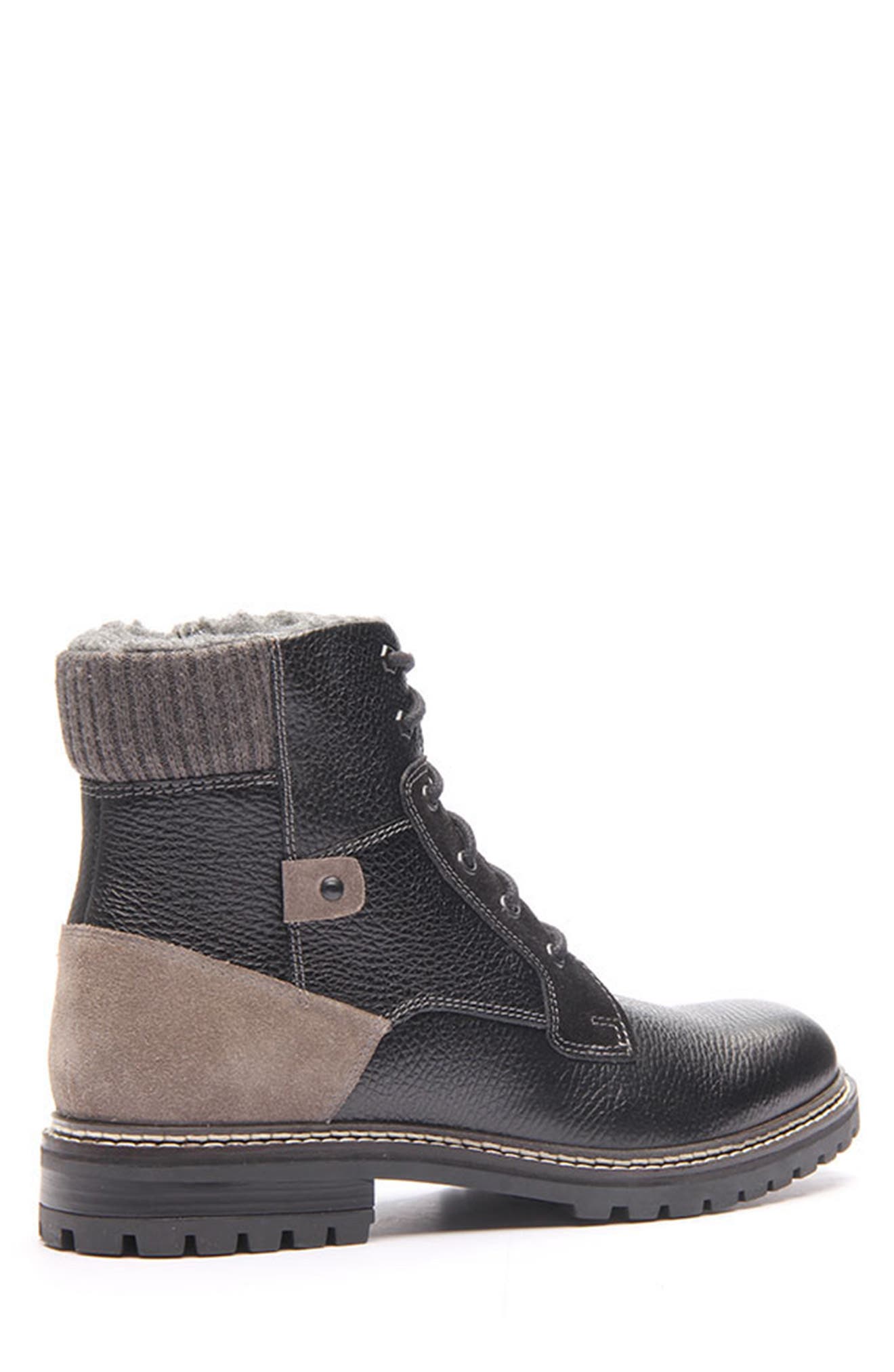 CREVO Marcel Wool Cuff Leather Boot, Alternate, color, 