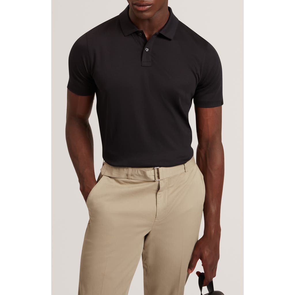Ted Baker Connall Cotton Polo In Black