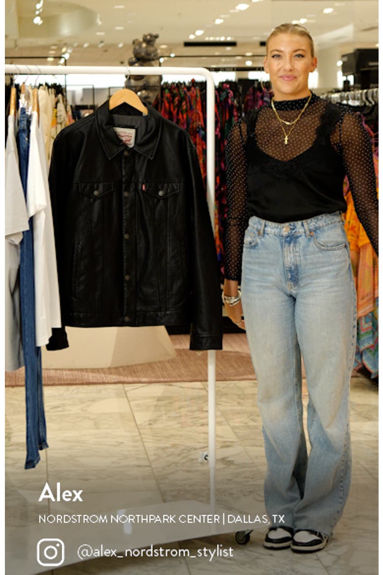 Faux Leather Trucker Jacket video