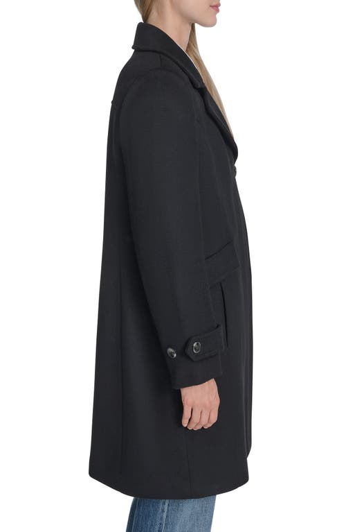 Cole Haan Wool Blend Coat In Black