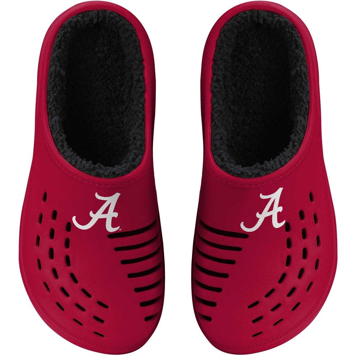 FOCO Men's FOCO Alabama Crimson Tide Big Logo Sherpa-Lined Clog Slippers, Alternate, color, 