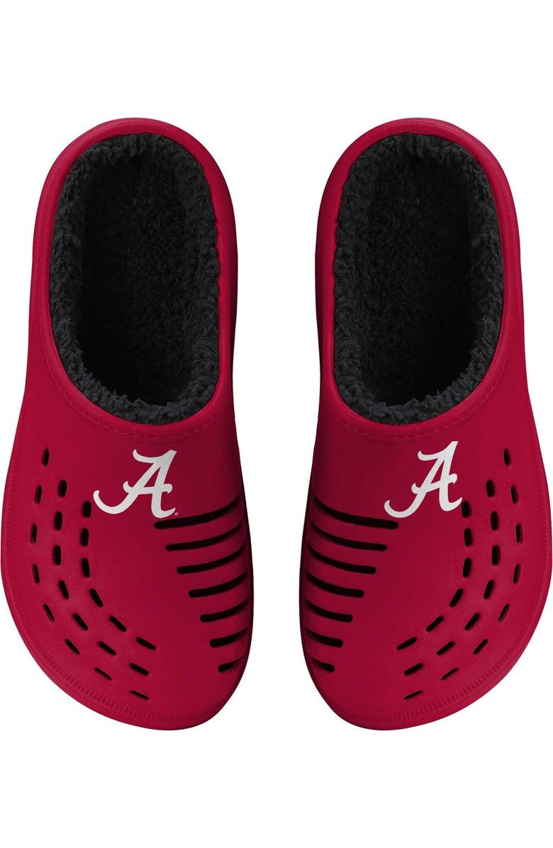 FOCO Men's FOCO Alabama Crimson Tide Big Logo Sherpa-Lined Clog Slippers, Alternate, color,