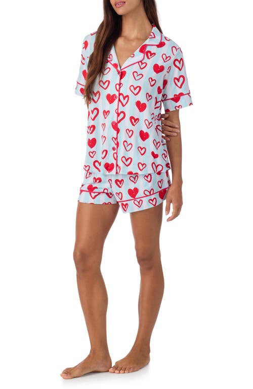 Room Service Pjs Print Short Pajamas In Red