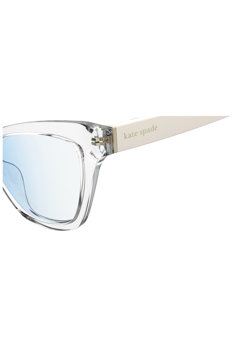 gracelyn 54mm blue light blocking cat eye reading glasses, Alternate, color, CRYSTAL/ DEMO LENS