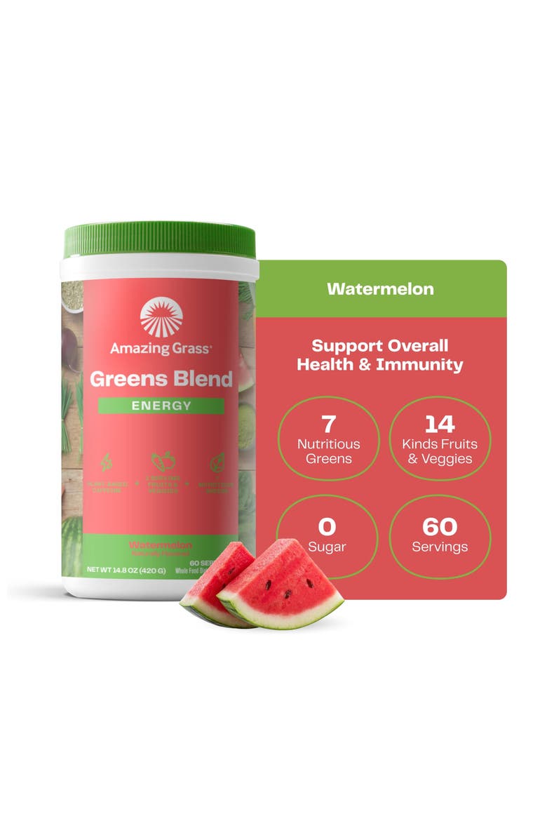 Green Superfood Energy Watermelon Powder Supplement, Main, color, None