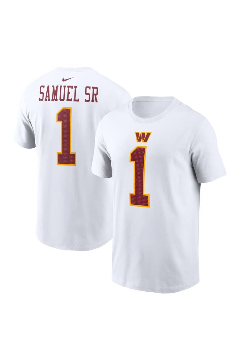 Men's Nike Deebo Samuel Sr White Washington Commanders Player Name & Number T-Shirt, Alternate, color, White