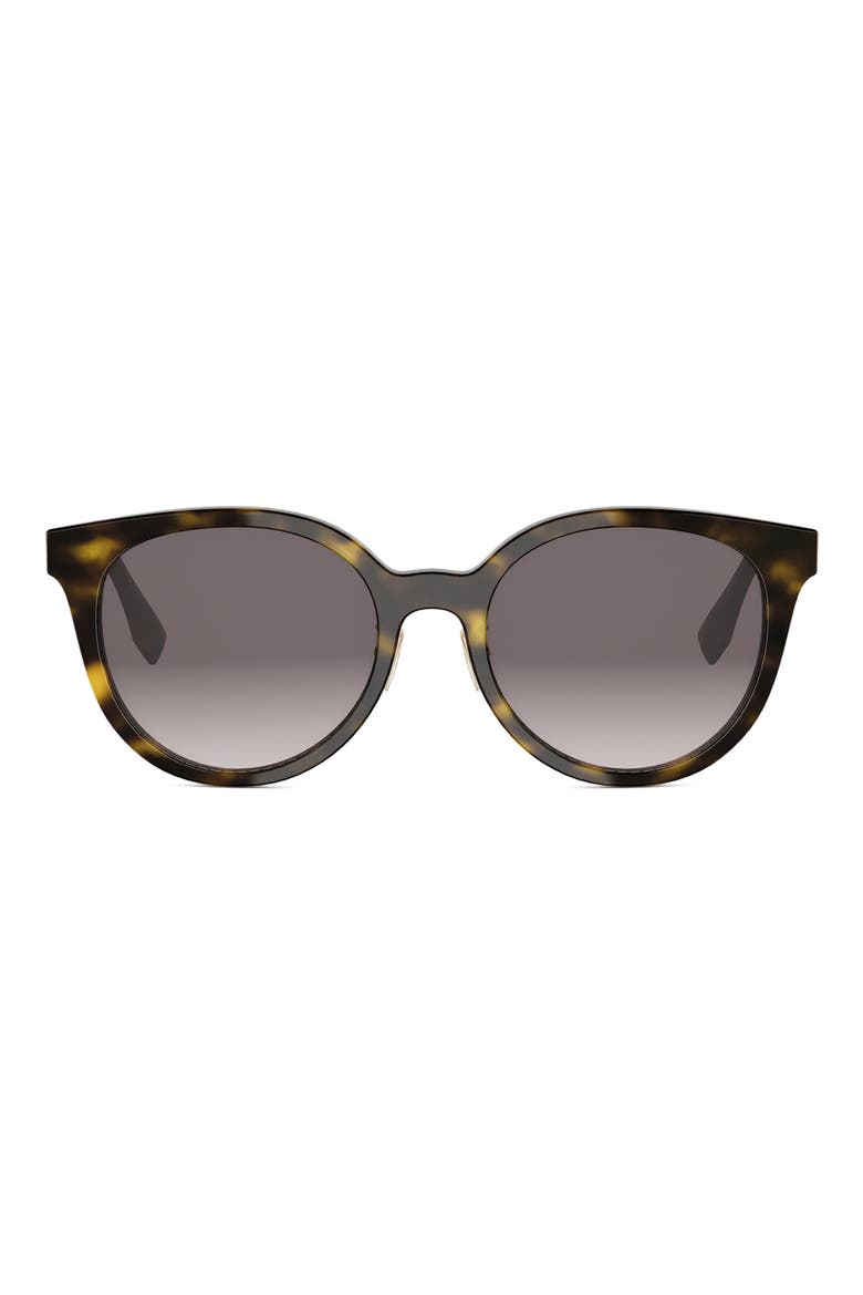 Forever Fendi 55mm Gradient Phantos Sunglasses, Main, color, DARK HAVANA / GRADIENT SMOKE