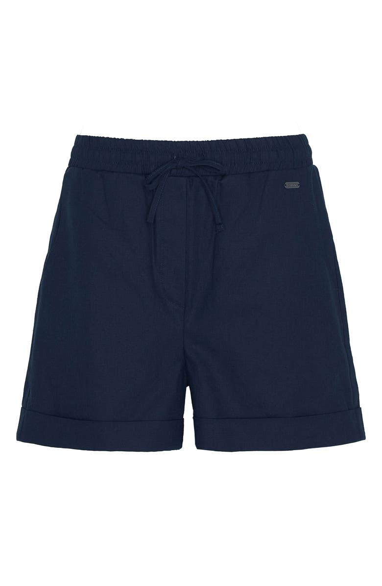 Barbour Elsden Tie Waist Shorts, Alternate, color, Navy