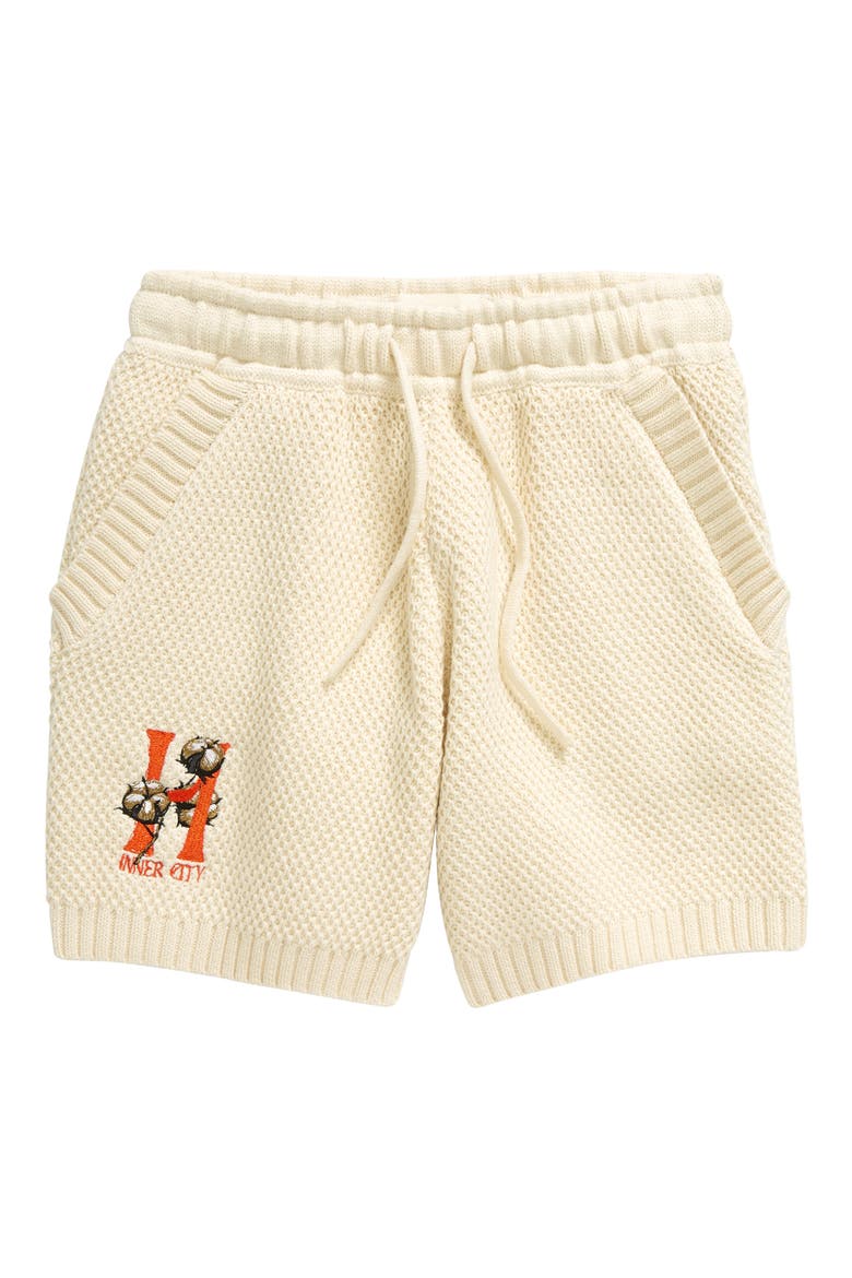 Kids' Knit Cotton Shorts, Main, color, BONE