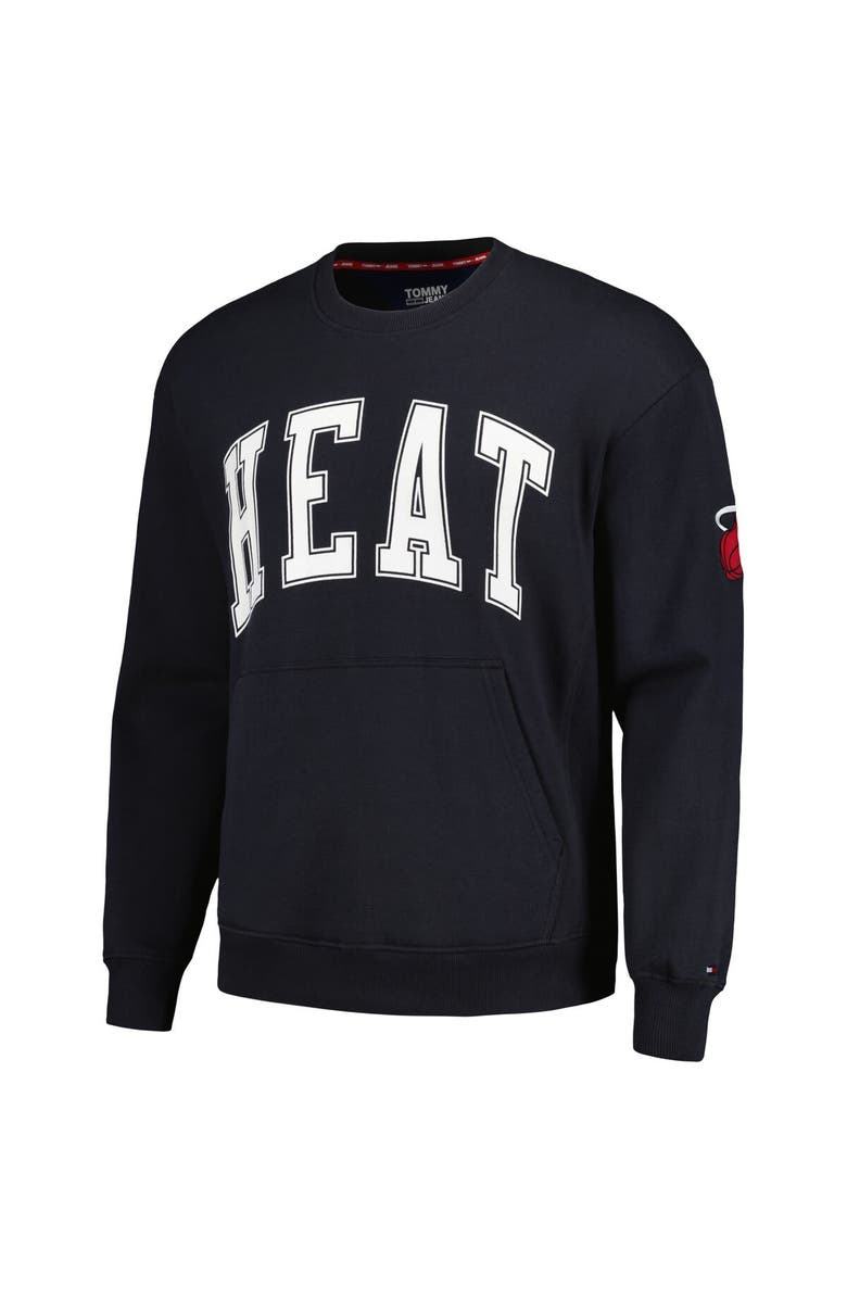 TOMMY JEANS Men's Tommy Jeans Black Miami Heat Henry Pullover Sweatshirt, Alternate, color, Black