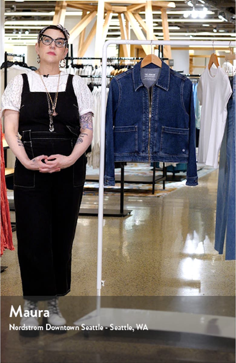 Alix Zip Denim Jacket, sales video thumbnail