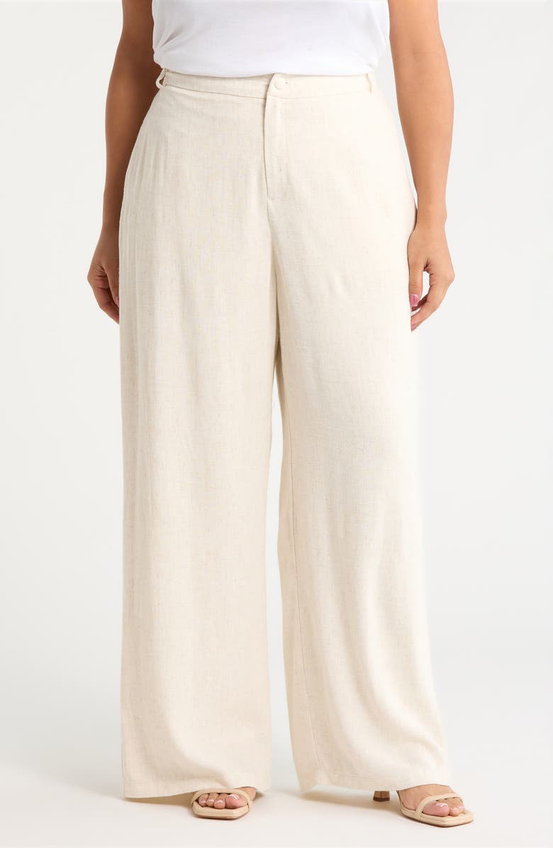 SUGARLIPS Presley Chelsea Wide Leg Pants, Main, color, Natural