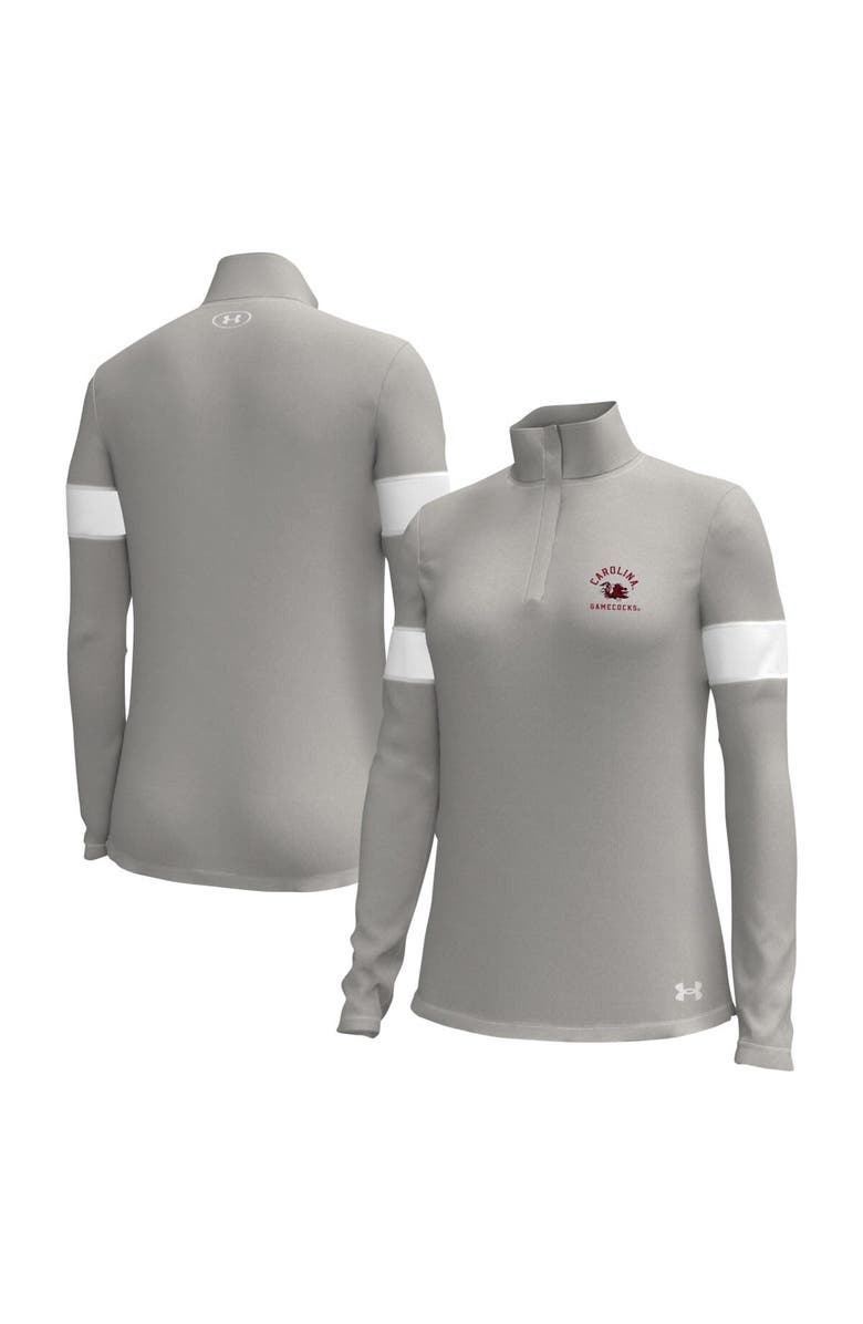 Under Armour Women's Under Armour Gray South Carolina Gamecocks Gameday Challenger Quarter-Zip Top, Main, color,