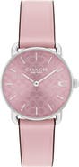 COACH Elliot Pink Leather Strap Watch, 28mm