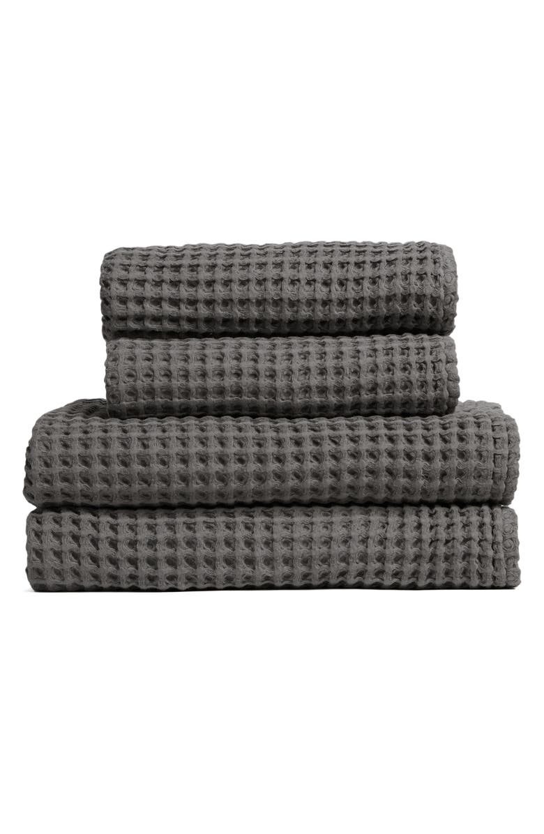 Parachute Turkish Cotton Waffle Bath Essentials, Main, color, Charcoal