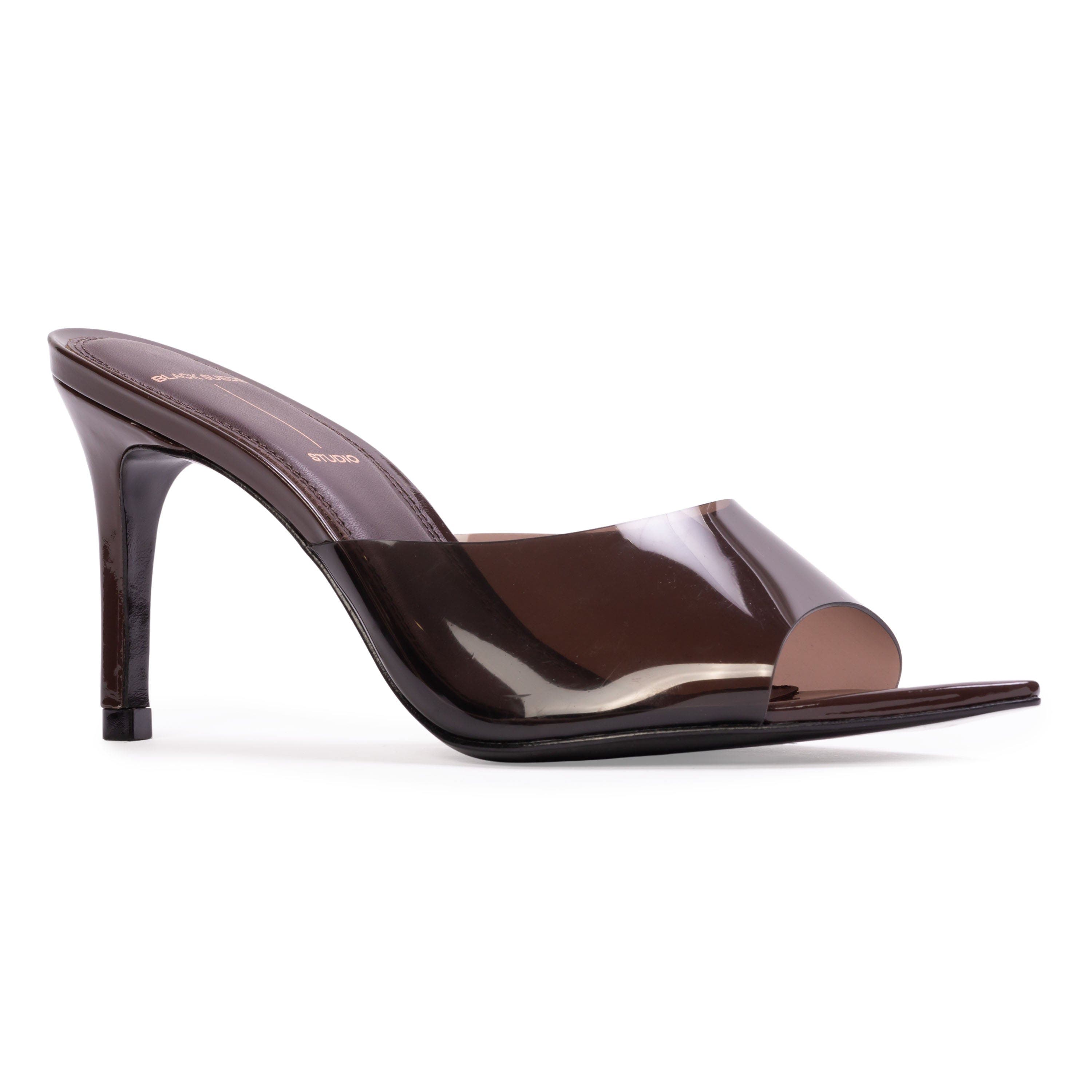 BLACK SUEDE STUDIO BELLE SANDAL, Alternate, color, Chocolate Patent Leather