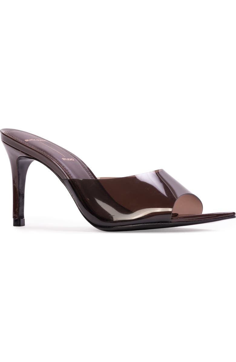 BLACK SUEDE STUDIO BELLE SANDAL, Alternate, color, Chocolate Patent Leather