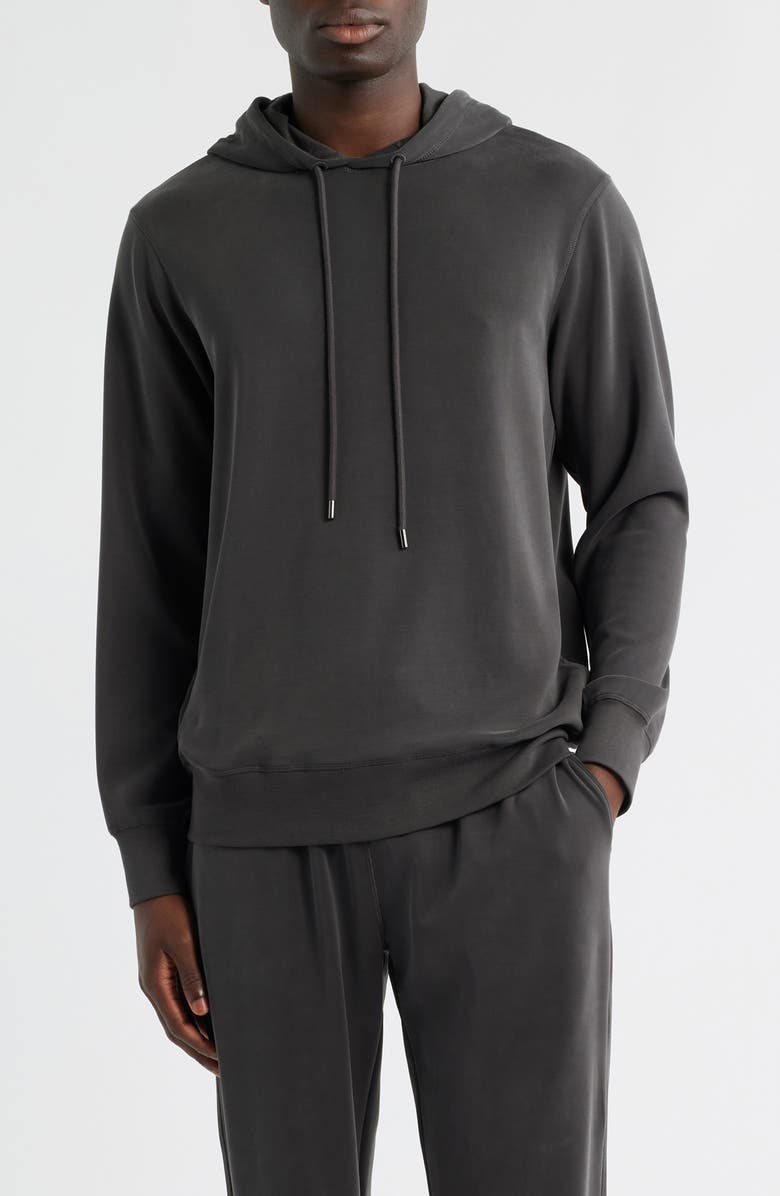 Daniel Buchler Supersoft Hoodie, Main, color, Charcoal
