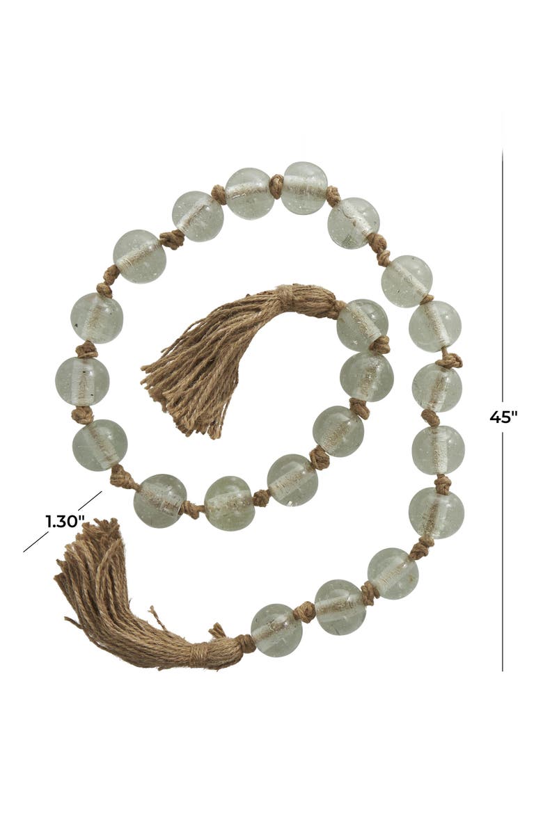 WILLOW ROW Bohemian Glass Beaded Tassel Garland, Alternate, color, Clear