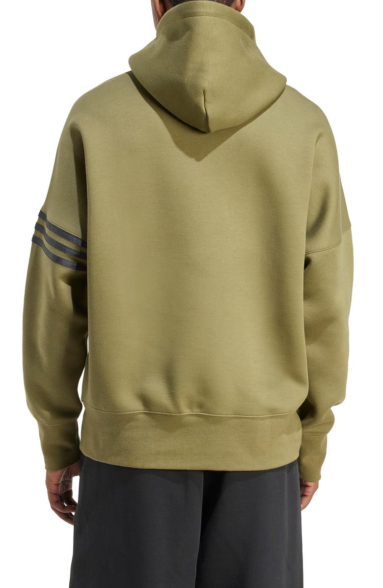 adidas Neuclassics Oversize Pullover Hoodie, Alternate, color, Focus Olive