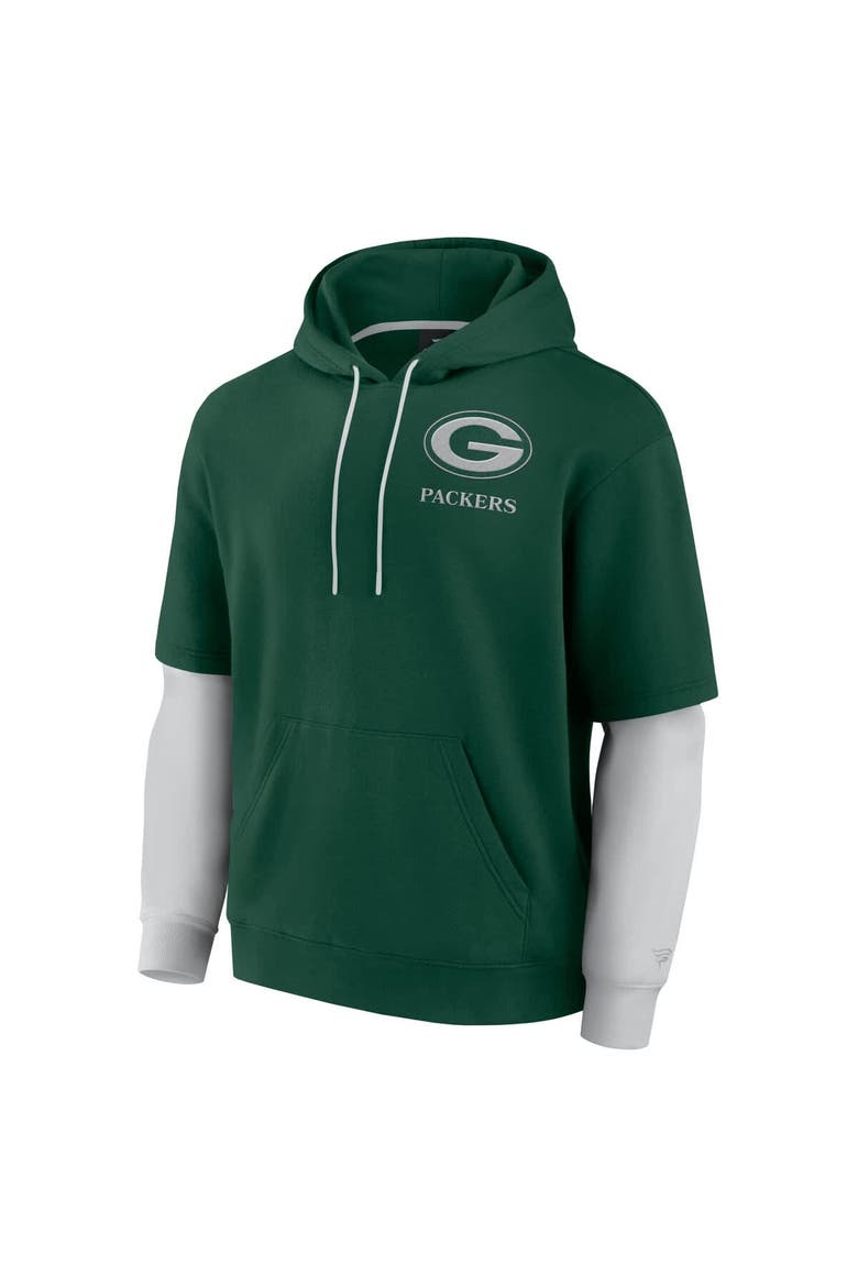 Unisex Fanatics  Green Green Bay Packers Sleek Elements Pullover Hoodie, Alternate, color, Green