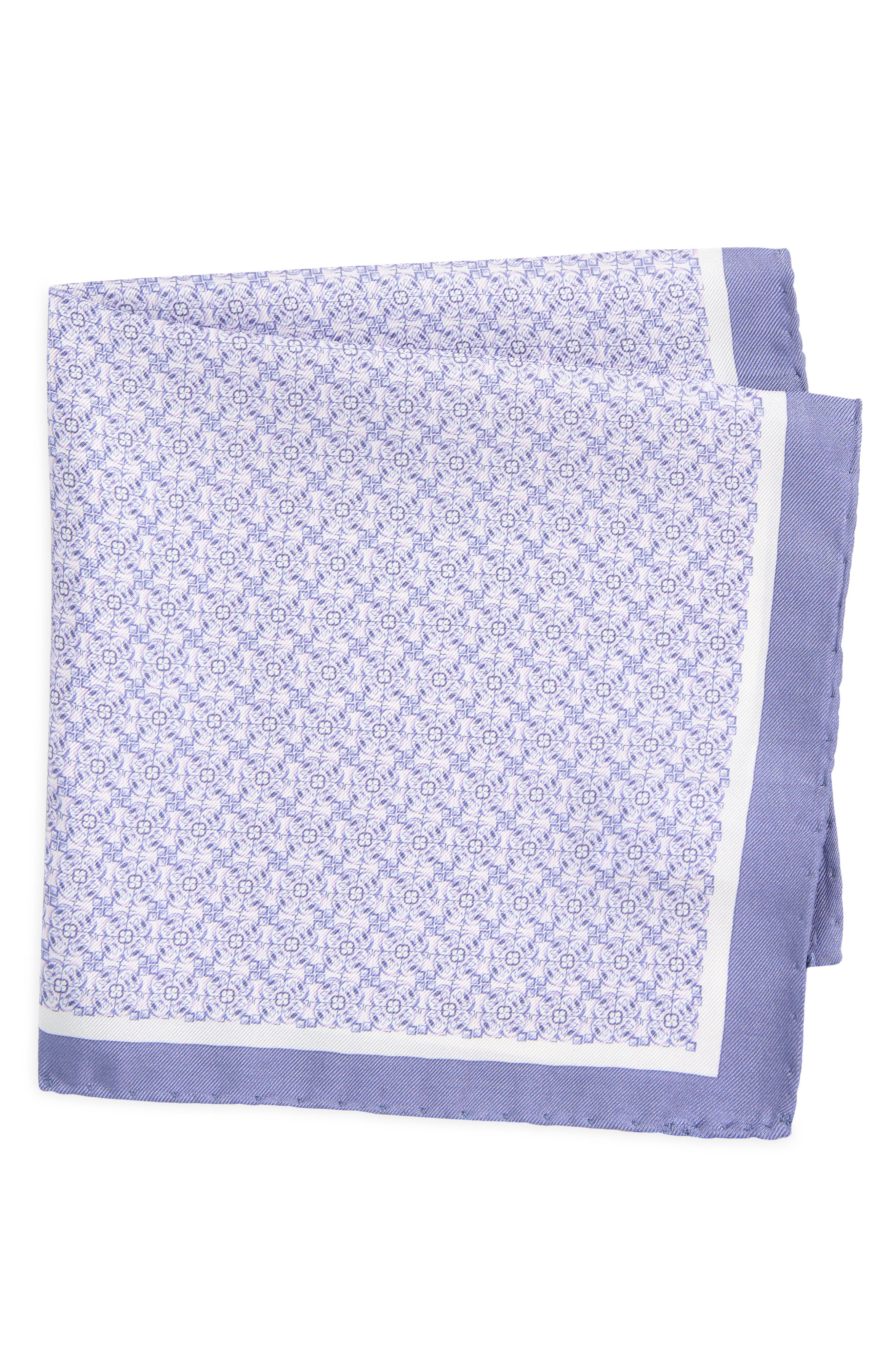 Eton Geometric Silk Pocket Square