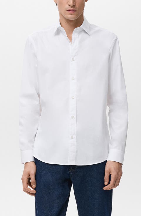 Solid Regular Fit Button-Up Shirt