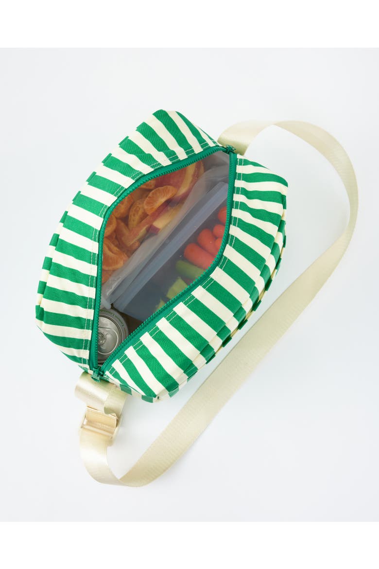 Jumbo Cooler Bag, Alternate, color, Green Stripe