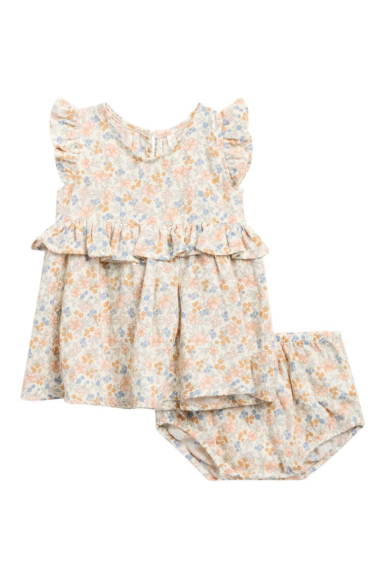 Brielle Floral Dress & Bloomers Set, Main, color, IVORY