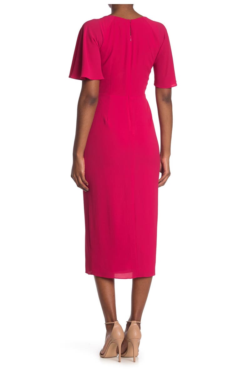 Maggy London Side Drape Midi Dress, Main, color, 
