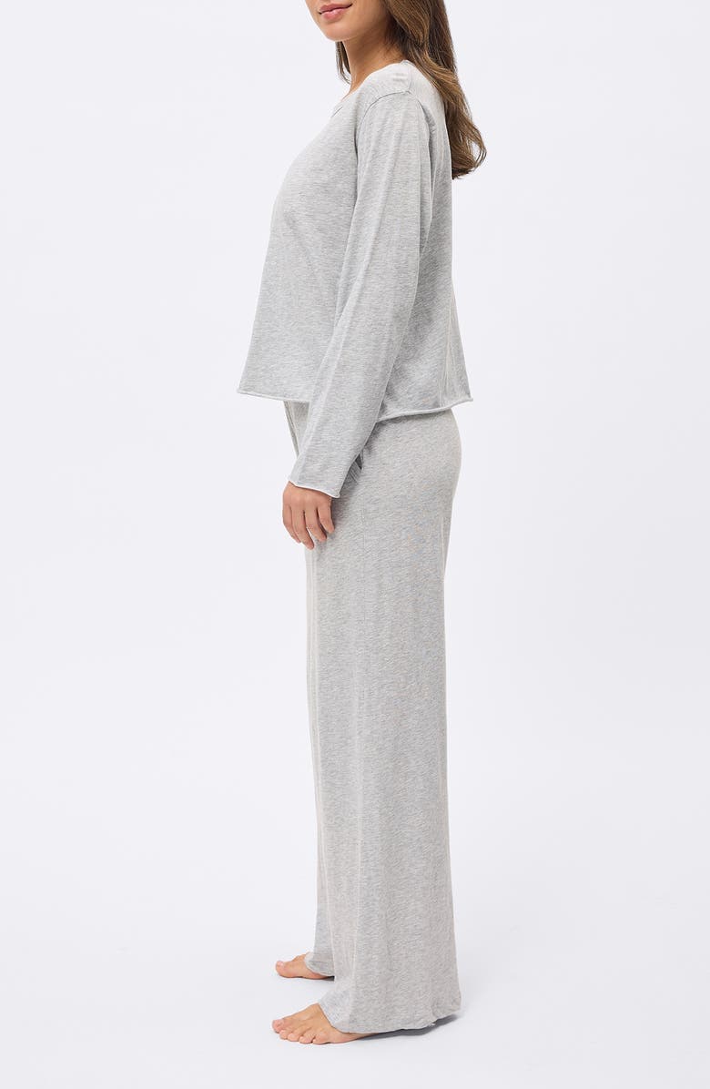 Papinelle Jada Organic Cotton Pajamas, Alternate, color, Grey