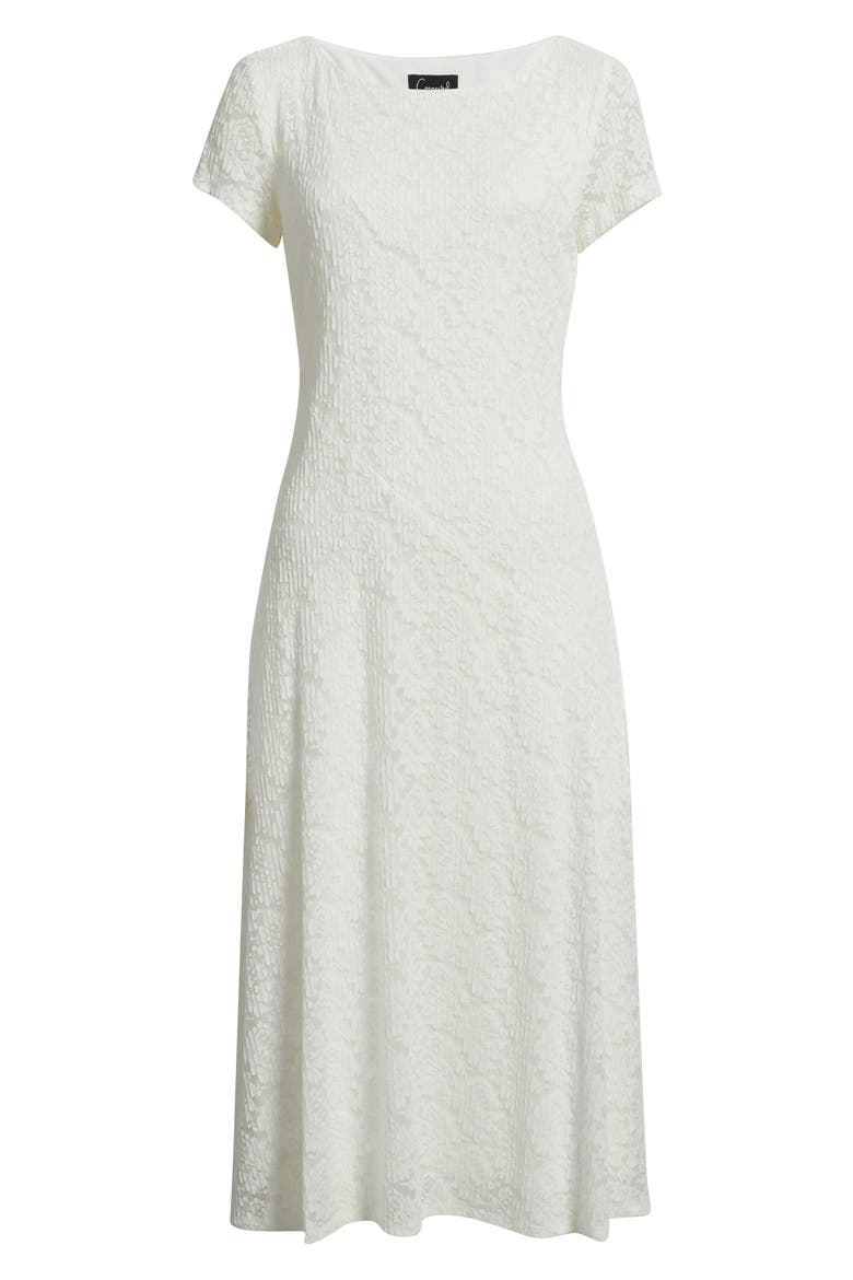 Lace Midi Dress, Alternate, color, WHITE