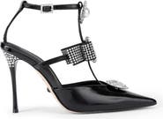 Kurt Geiger London Bow Ankle Strap Pointed Toe Gladiator Pump