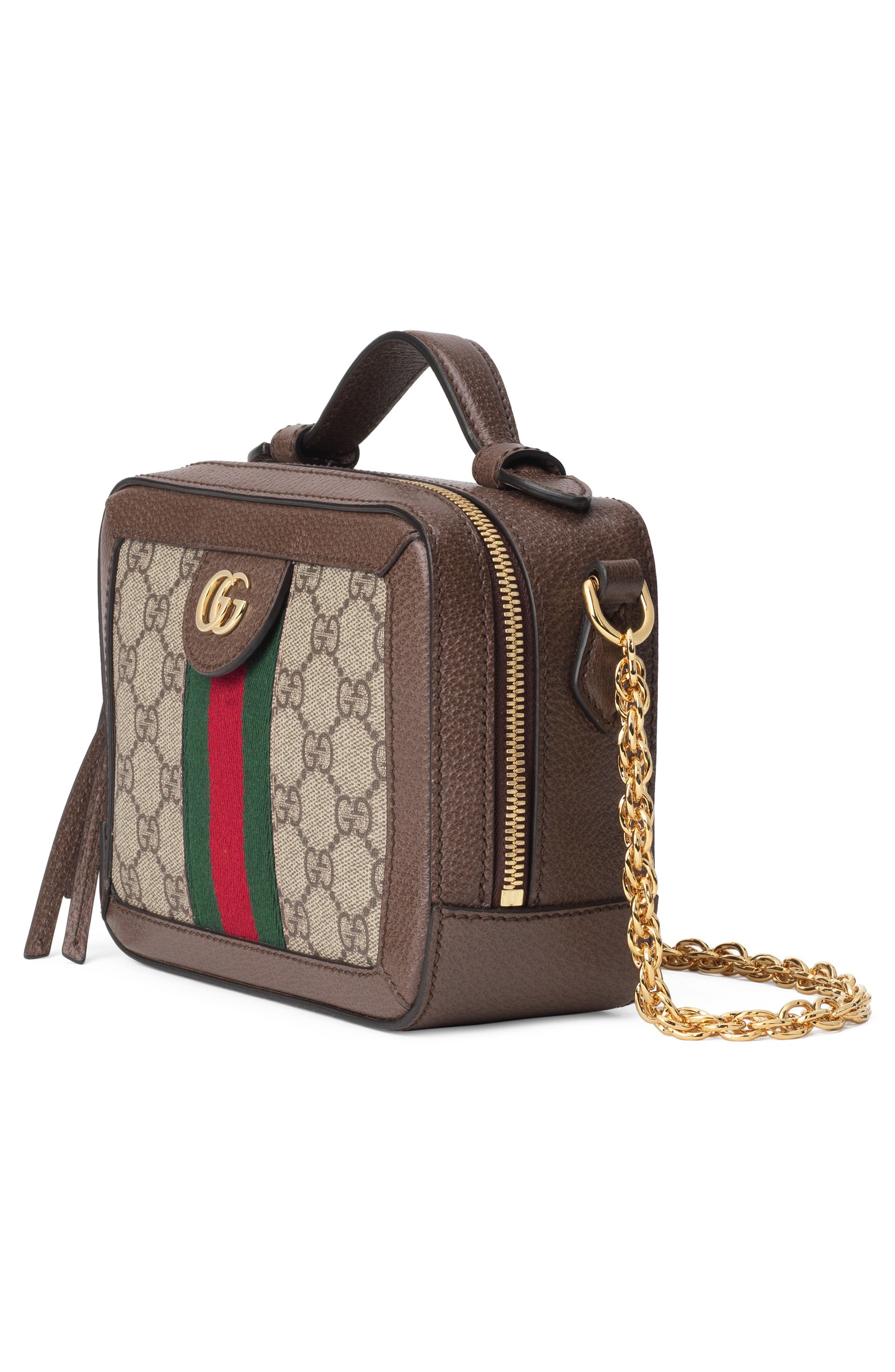 Gucci Mini Ophidia GG Supreme Canvas Shoulder Bag, Alternate, color, 