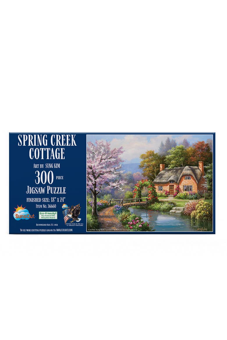 Spring Creek Cottage 300 piece Jigsaw Puzzle for Adults, Alternate, color, Multicolor