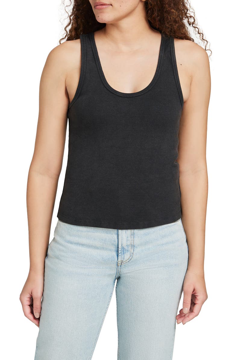 Faherty Sunwashed Stretch Organic Cotton Rib Tank, Main, color,