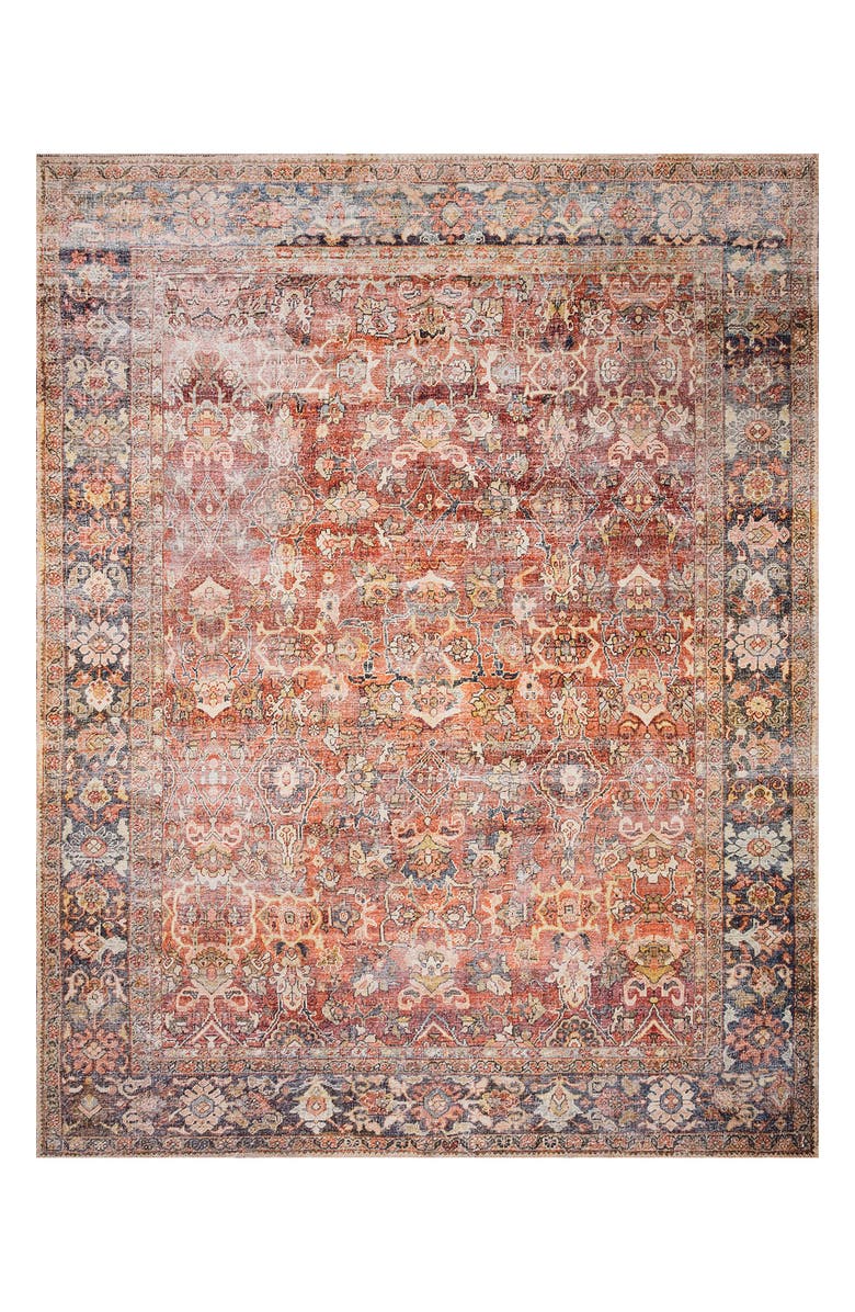 LOLOI Layla Rug - Spice/Marine - 5'0" x 7'6", Main, color, 