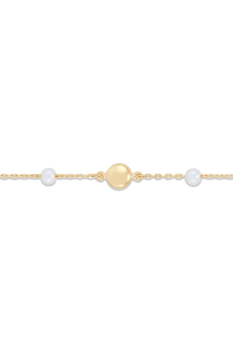 Frankie & Zoe Bead & Cultured Freshwater Pearl Station Bracelet, Alternate, color, Yellow Gold