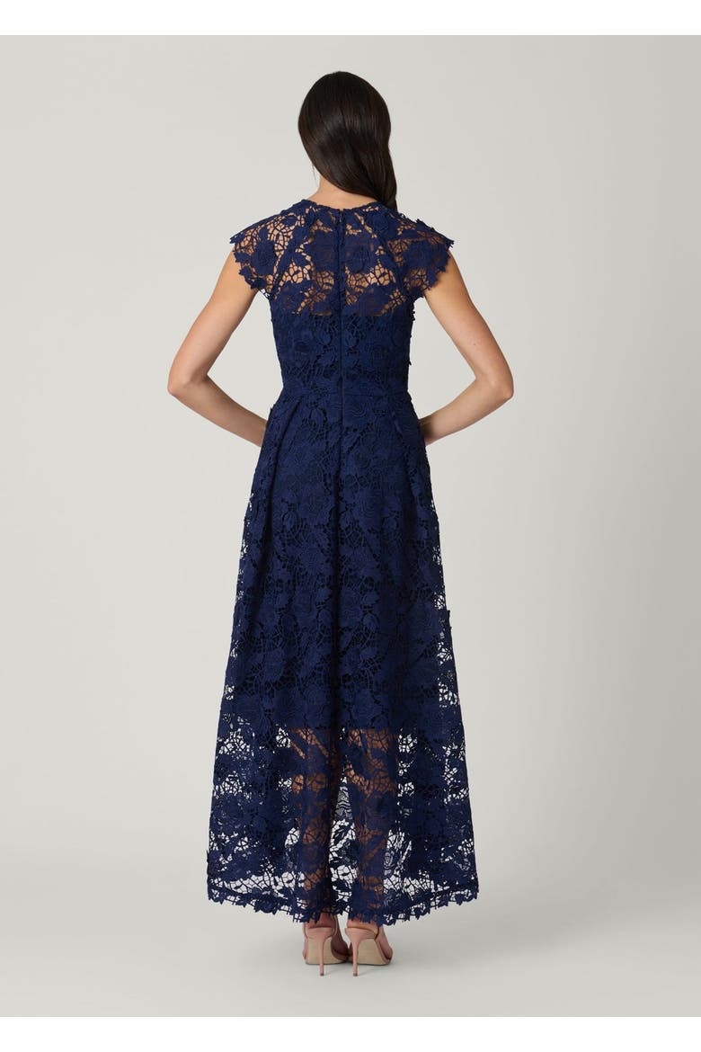 Midnight Brena Cheshire Floral Lace Dress, Alternate, color, Navy