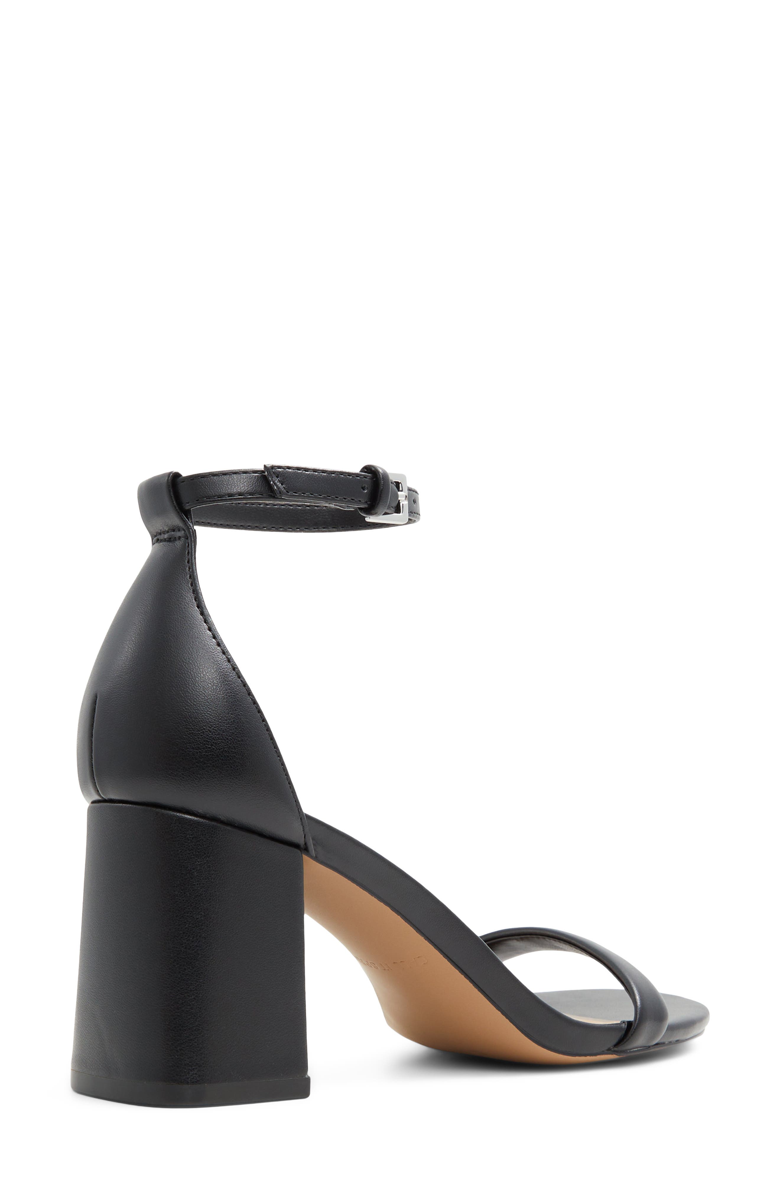Elianaa Faux Leather Sandal, Alternate, color, BLACK
