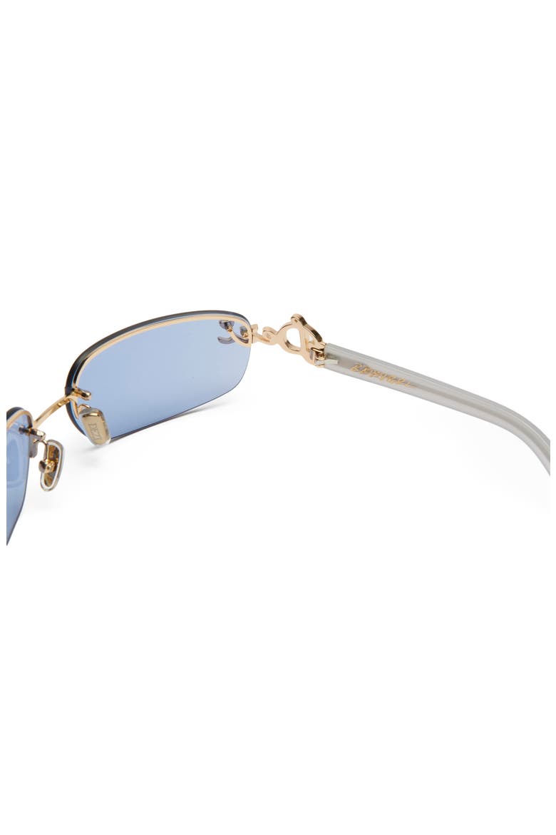 Bby Grl 65mm Oval Sunglasses, Alternate, color, BABY BLUE