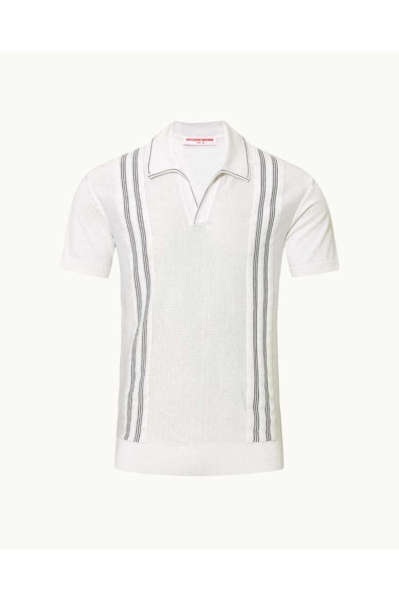 Horton Tailored Fit Silk Cotton Polo Shirt, Alternate, color, White Sand/Night Iris