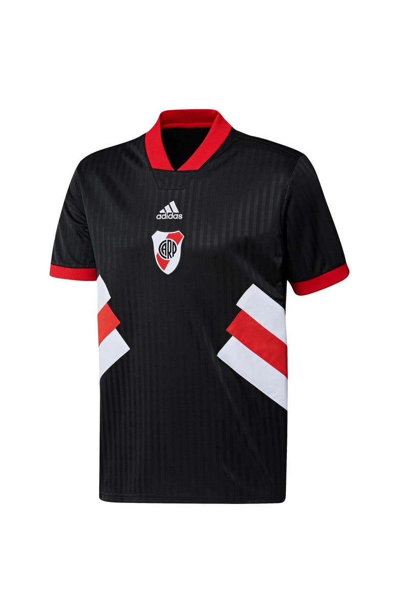 adidas Men's adidas Black Club Atlético River Plate Football Icon Jersey, Alternate, color, 