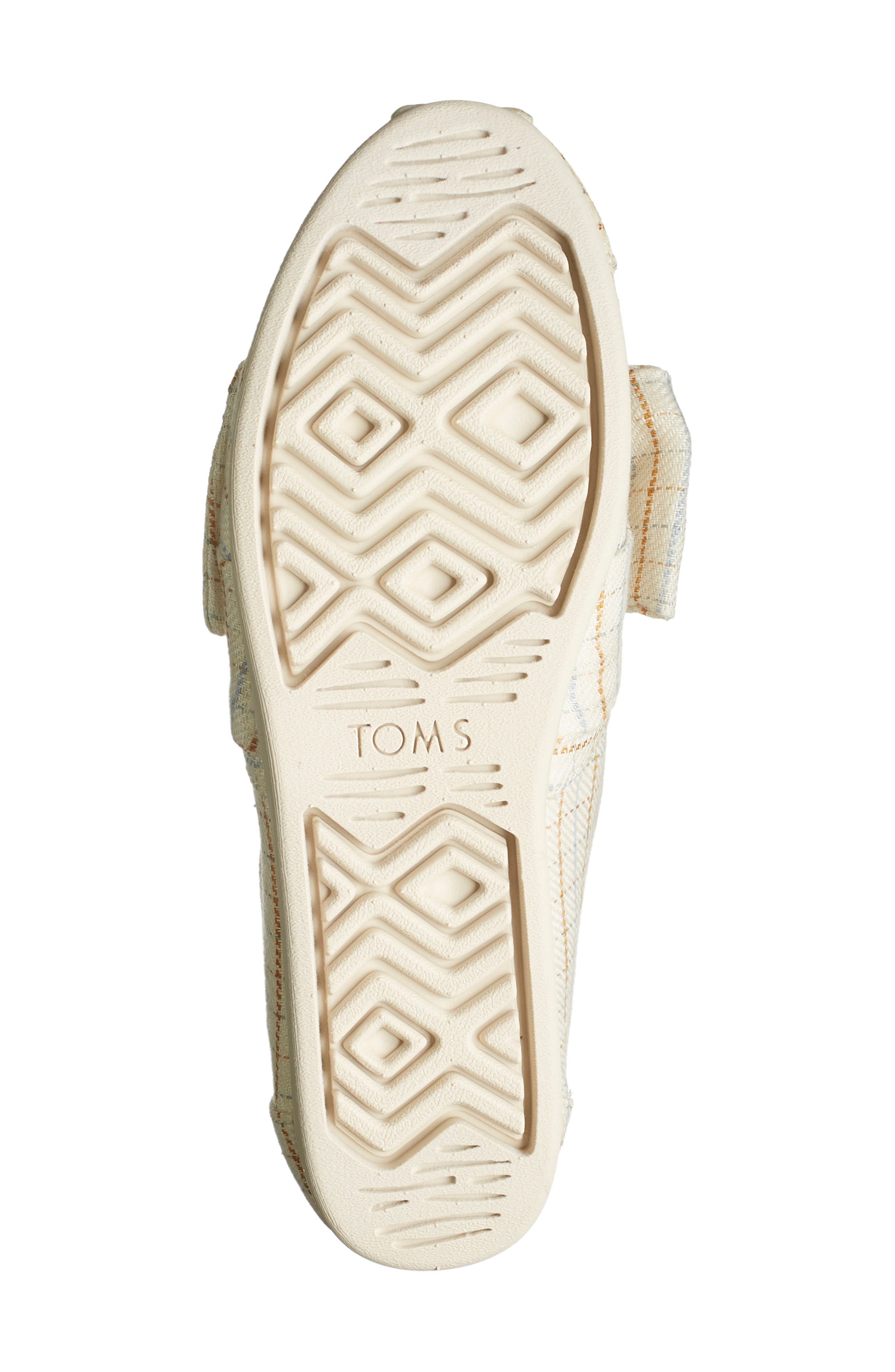 TOMS Check Tie Slip-On Flat, Alternate, color, 
