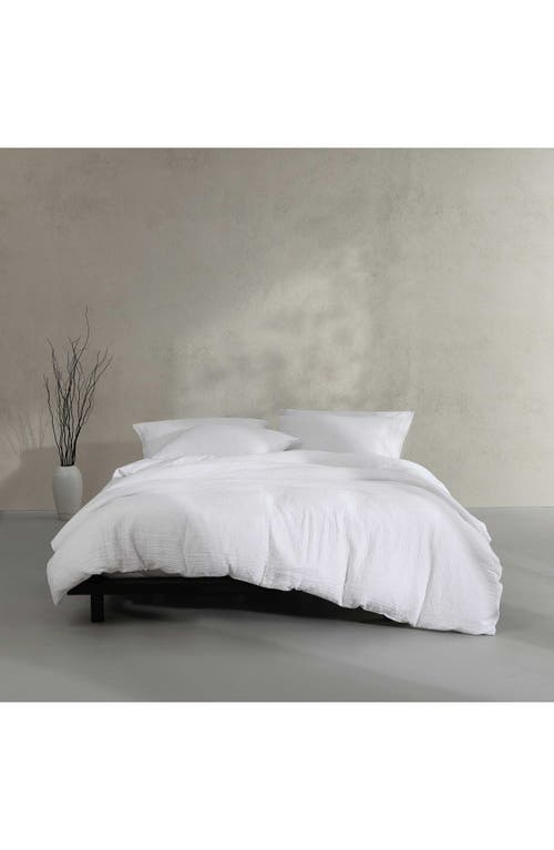 Calvin Klein Home Washed Textured Reversible Comforter Set In White