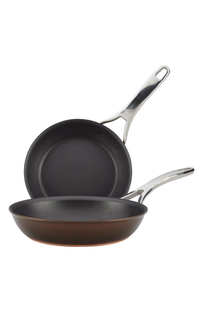 ANOLON Two-Piece Nonstick Skillet Set, Alternate, color, Sable