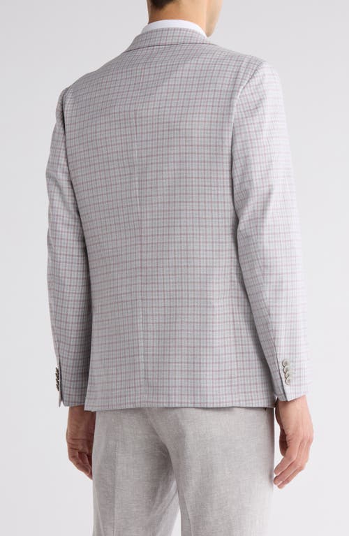 Original Penguin Check Two-button Blazer In Gray