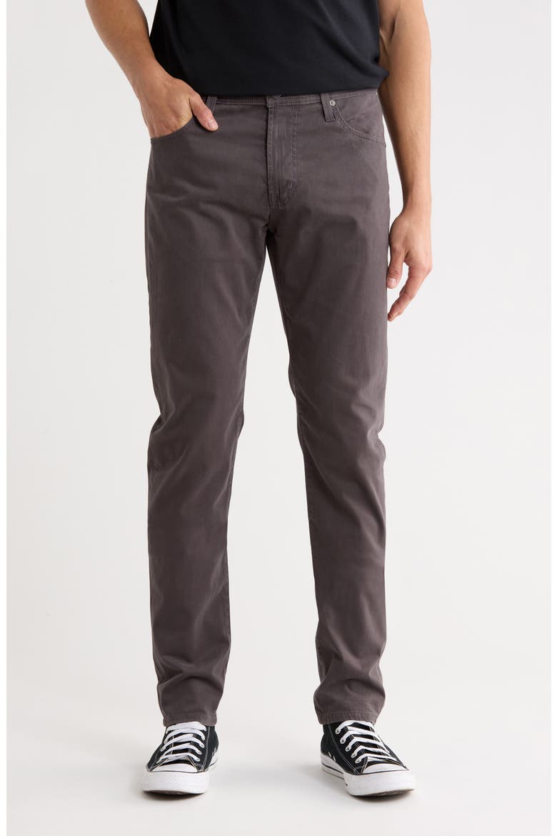 Dylan Slim Fit Stretch Sateen Pants, Main, color, IRON STONE